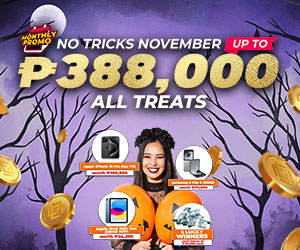 No Tricks November Prizes up to 388,000 PHP