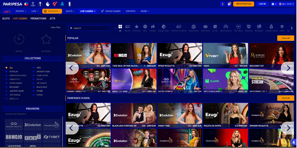 Paripesa Casino Live Games - Ph casino Reviews