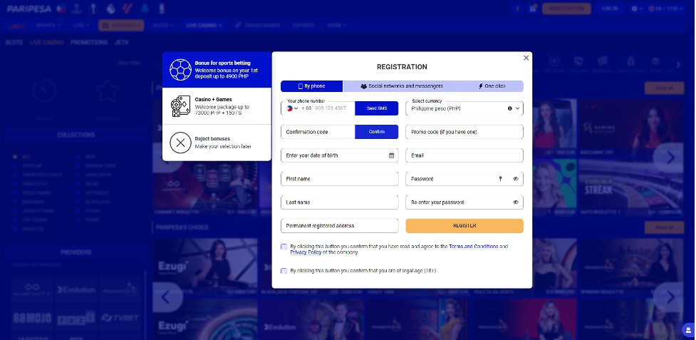 Paripesa Login/signup - Ph casino Reviews